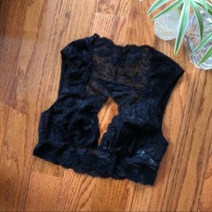 🌿 free people black lace bralette | s 🌿